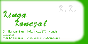 kinga konczol business card